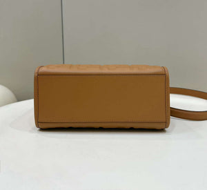 Fendi 8BH394 Fendi Sunshine Small Tan leather shopper Printer FF - Default Title - View 4