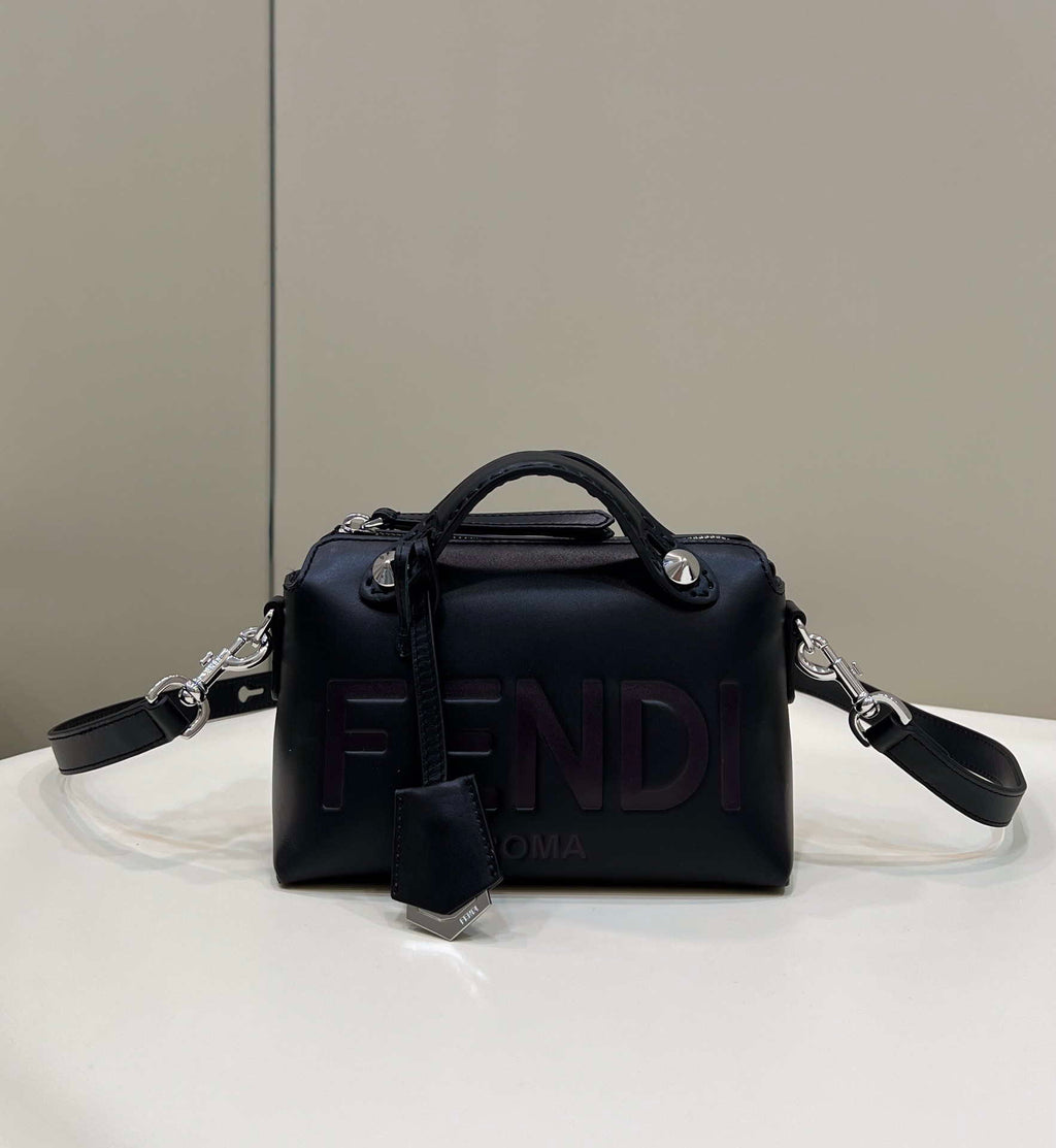 Fendi 8BL145 By The Way Mini Black leather small Boston bag
