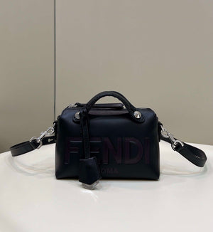 Fendi 8BL145 By The Way Mini Black leather small Boston bag - Default Title - View 2