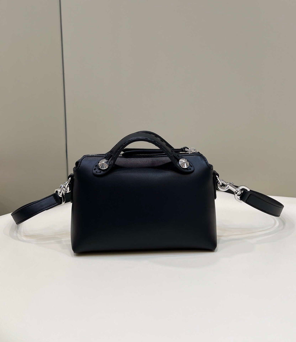 Fendi 8BL145 By The Way Mini Black leather small Boston bag