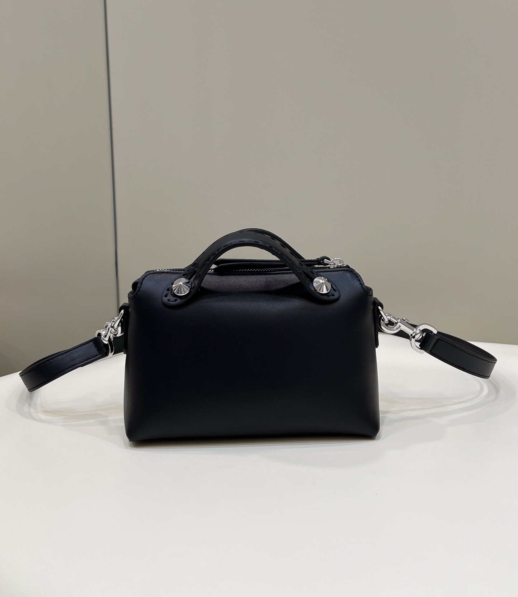 Fendi 8BL145 By The Way Mini Black leather small Boston bag