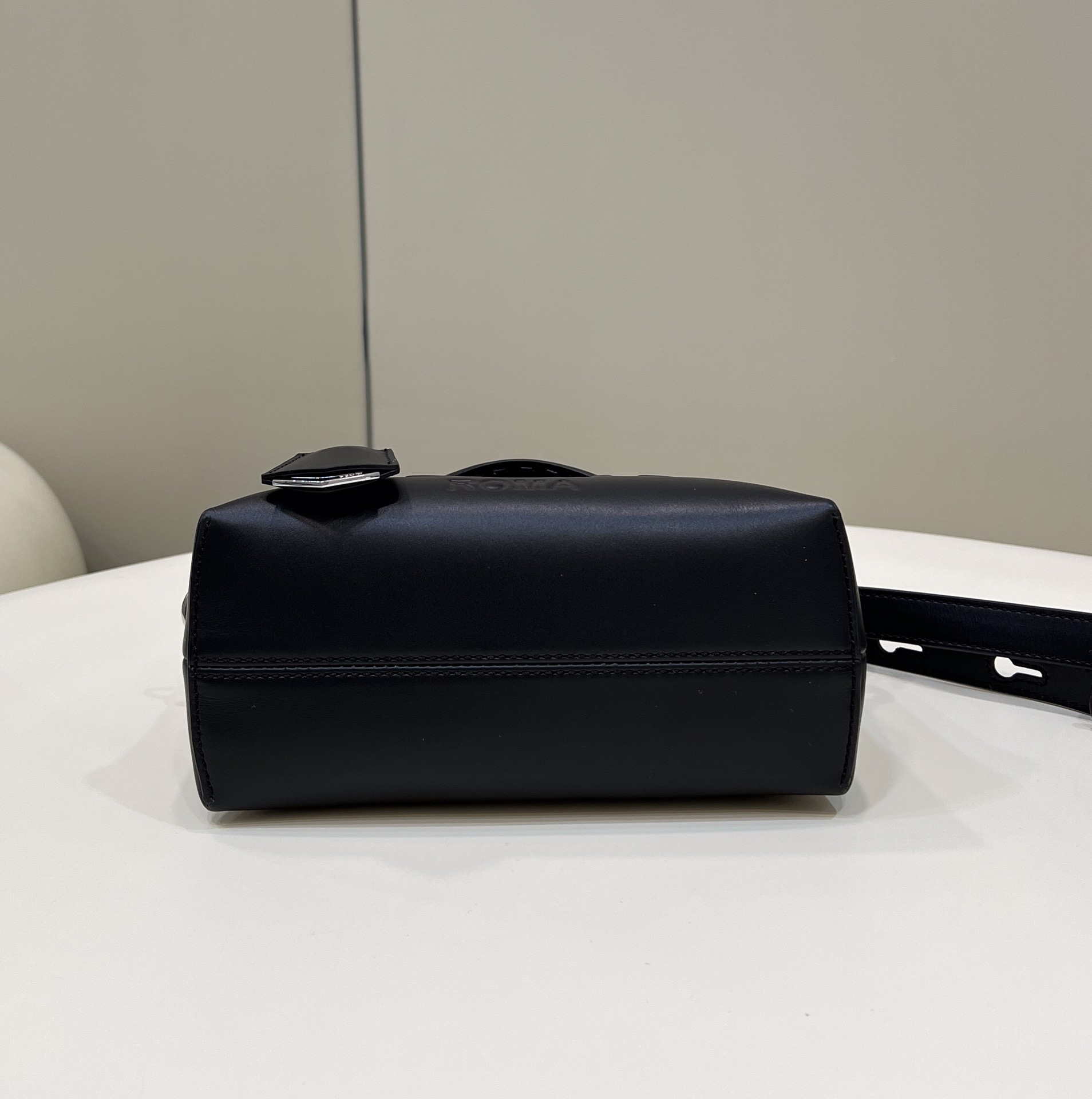 Fendi 8BL145 By The Way Mini Black leather small Boston bag