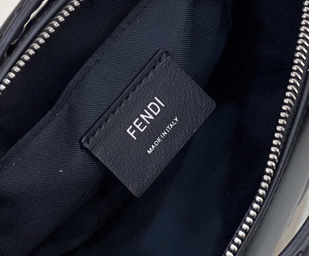 Fendi 8BL145 By The Way Mini Black leather small Boston bag - Default Title - View 7