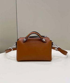Fendi 8BL145 By The Way Mini Brown leather small Boston bag - Default Title - View 3
