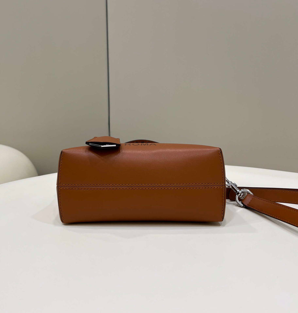 Fendi 8BL145 By The Way Mini Brown leather small Boston bag