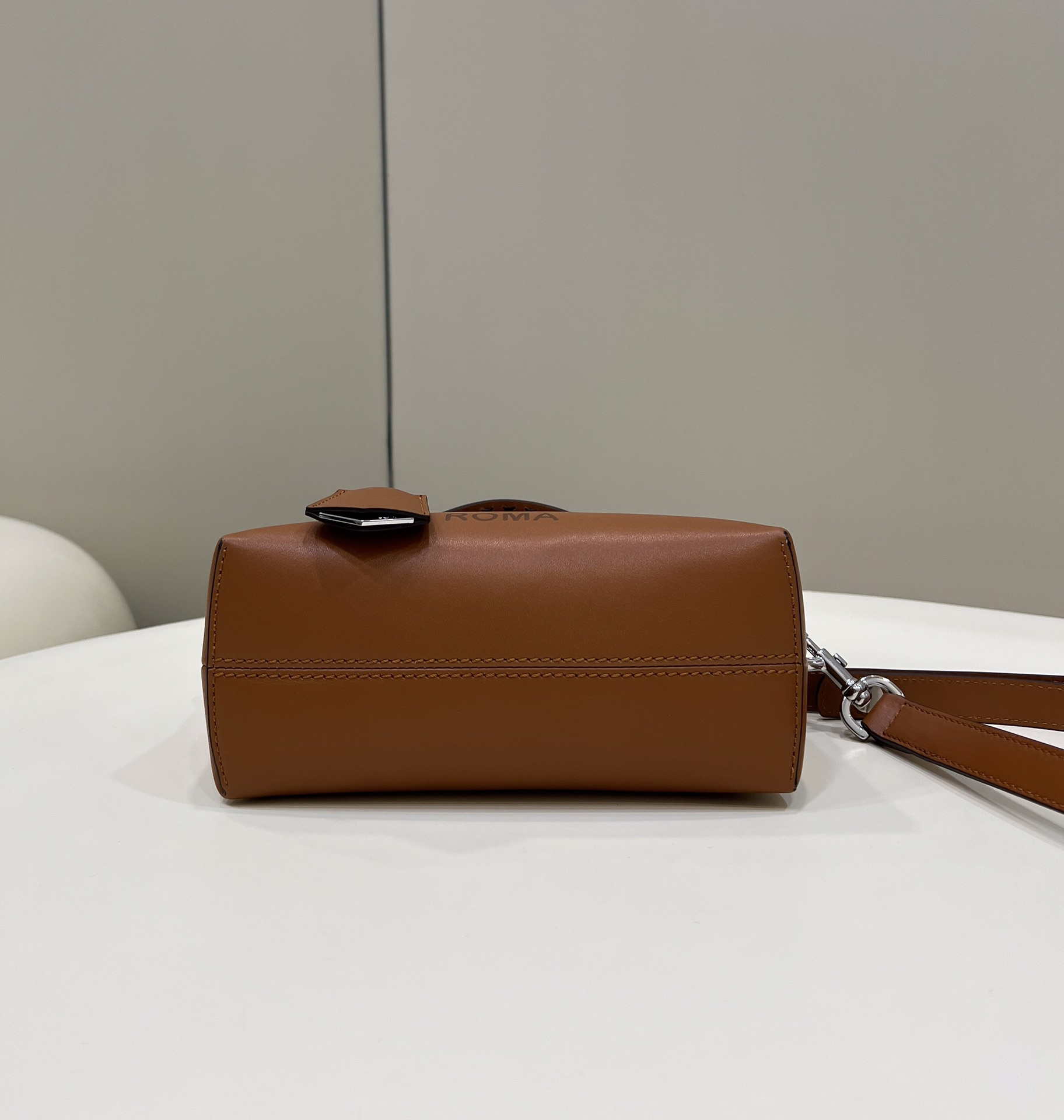 Fendi 8BL145 By The Way Mini Brown leather small Boston bag - Default Title - View 4