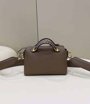 Fendi 8BL145 By The Way Mini Gray leather small Boston bag - Default Title - View 3