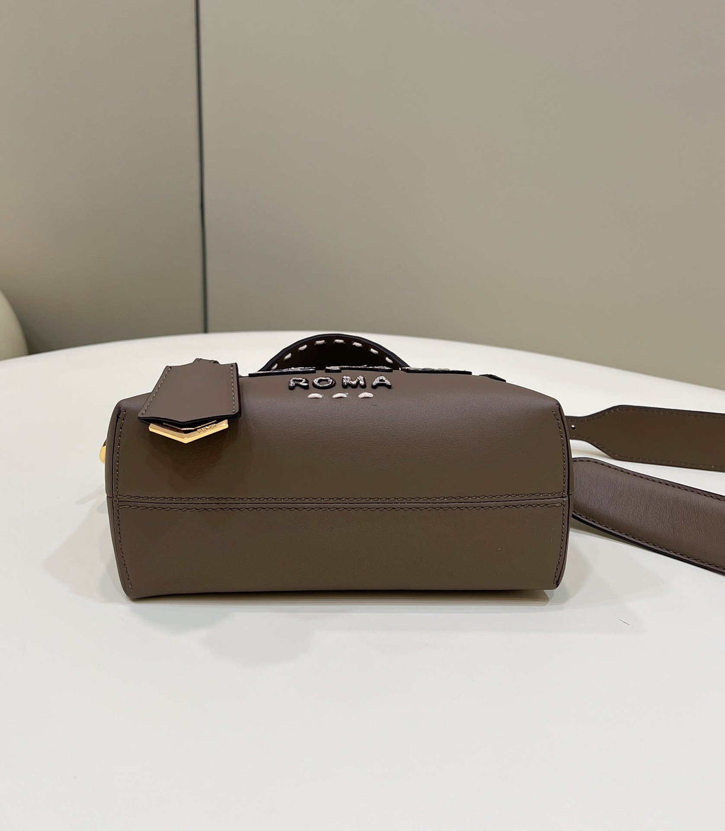 Fendi 8BL145 By The Way Mini Gray leather small Boston bag