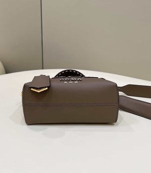 Fendi 8BL145 By The Way Mini Gray leather small Boston bag - Default Title - View 4