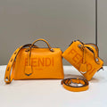 Fendi 8BL145 By The Way Mini Orange leather small Boston bag - Default Title - View 1