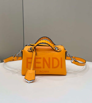 Fendi 8BL145 By The Way Mini Orange leather small Boston bag - Default Title - View 2