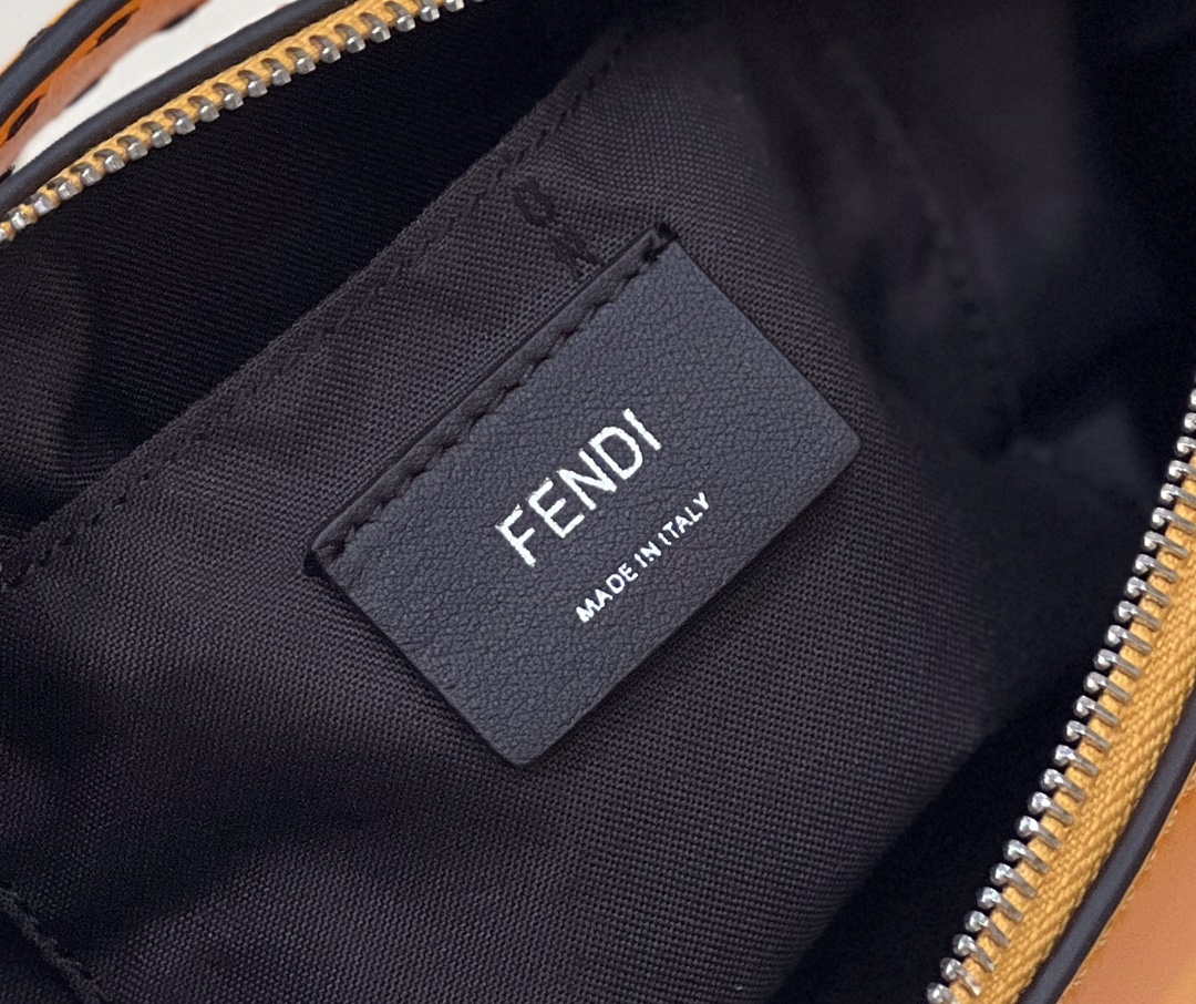 Fendi 8BL145 By The Way Mini Orange leather small Boston bag
