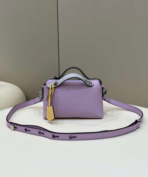 Fendi 8BL145 By The Way Mini Purple leather small Boston bag - Default Title - View 1