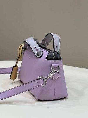 Fendi 8BL145 By The Way Mini Purple leather small Boston bag - Default Title - View 3