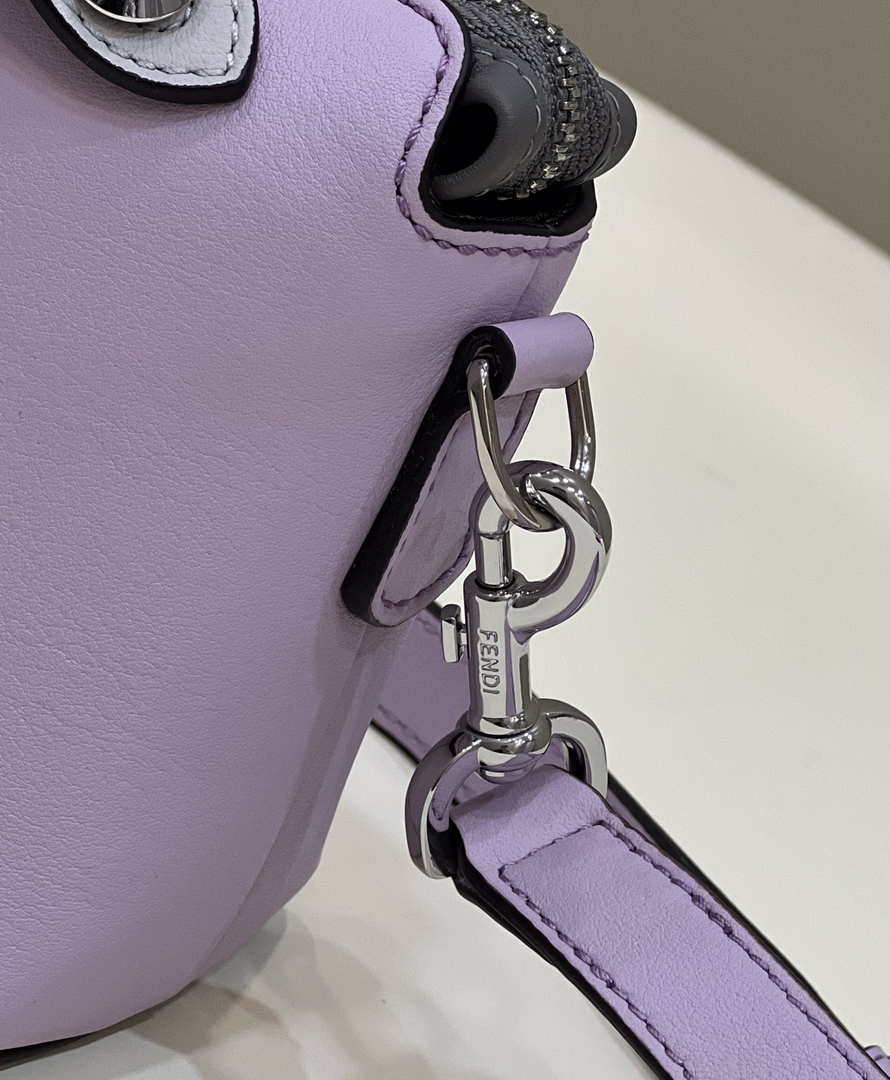 Fendi 8BL145 By The Way Mini Purple leather small Boston bag