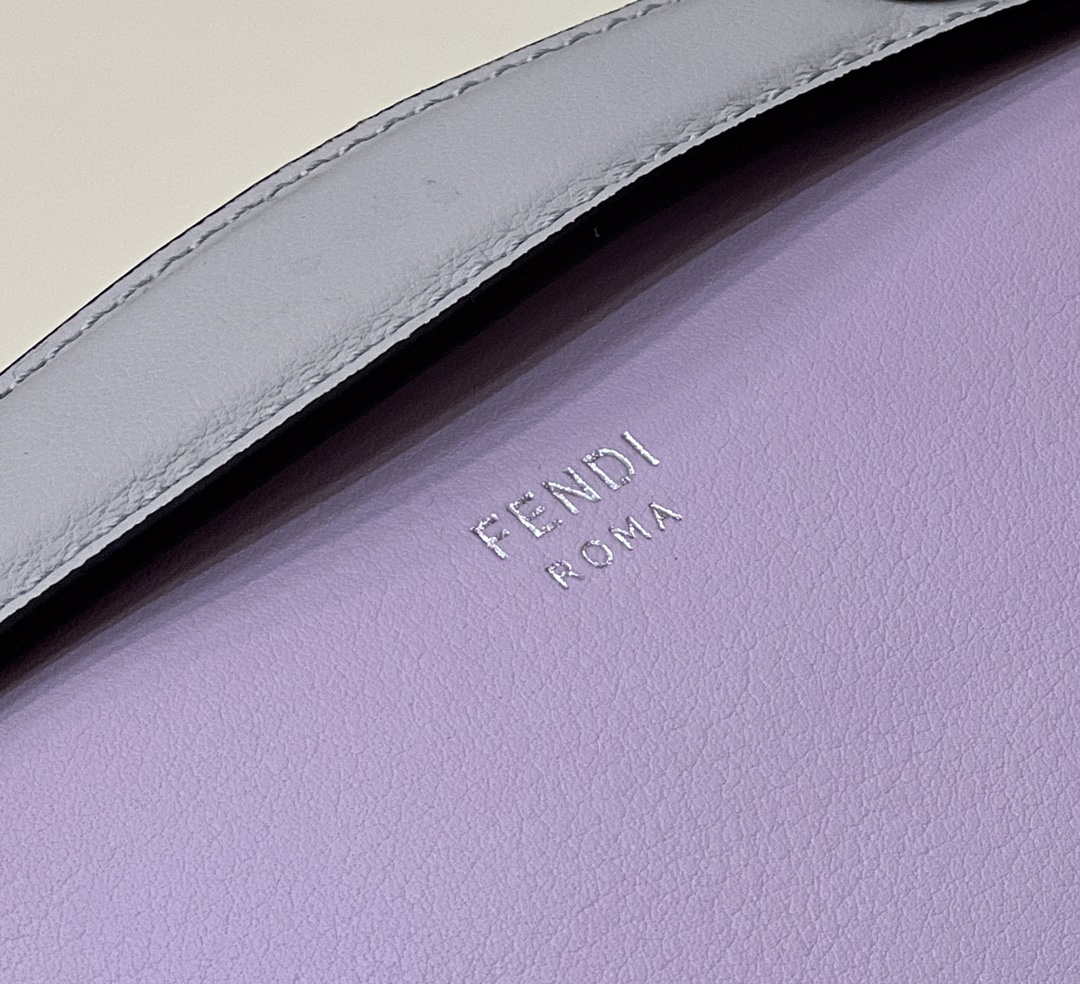 Fendi 8BL145 By The Way Mini Purple leather small Boston bag