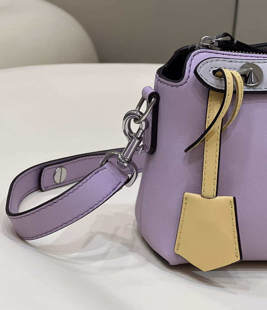 Fendi 8BL145 By The Way Mini Purple leather small Boston bag - Default Title - View 6