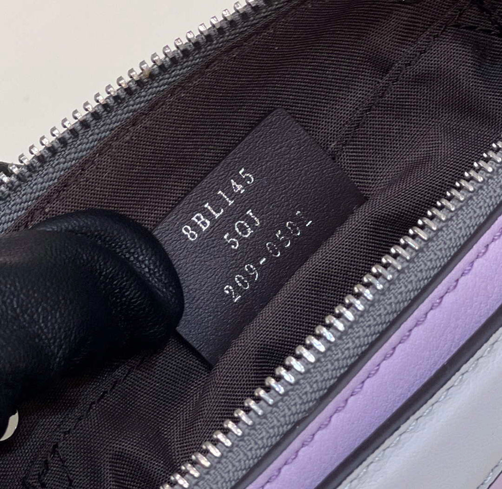 Fendi 8BL145 By The Way Mini Purple leather small Boston bag