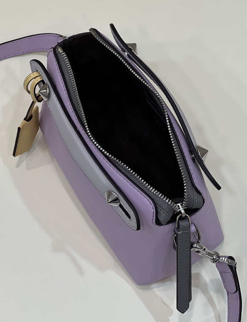 Fendi 8BL145 By The Way Mini Purple leather small Boston bag - Default Title - View 9