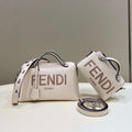 Fendi 8BL145 By The Way Mini White leather small Boston bag - Default Title - View 1
