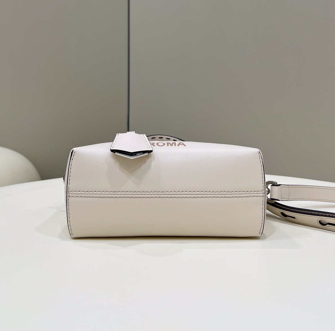 Fendi 8BL145 By The Way Mini White leather small Boston bag
