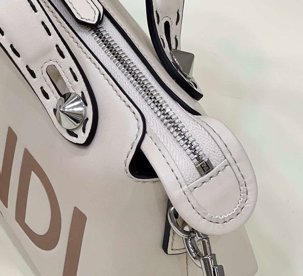 Fendi 8BL145 By The Way Mini White leather small Boston bag