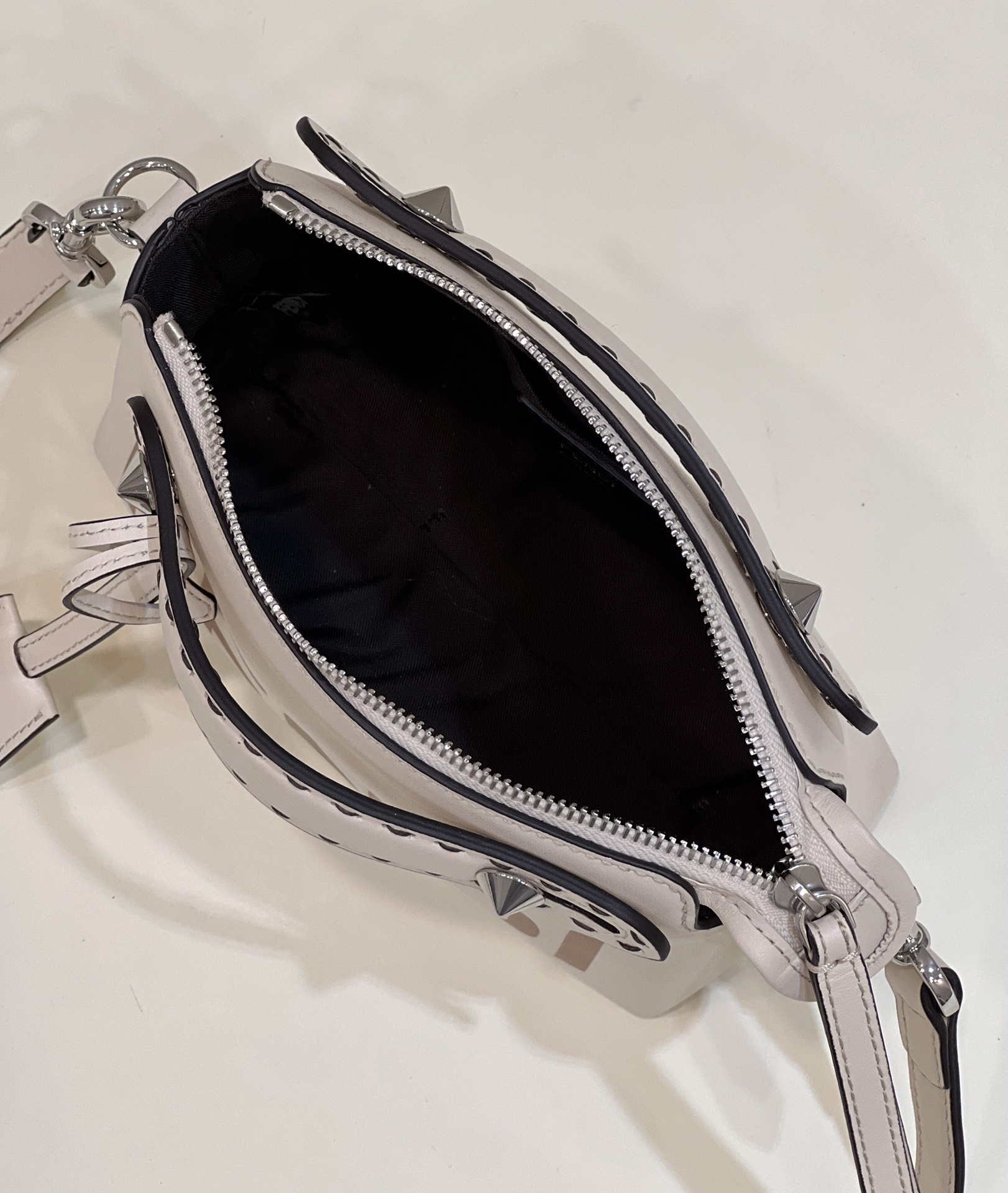 Fendi 8BL145 By The Way Mini White leather small Boston bag