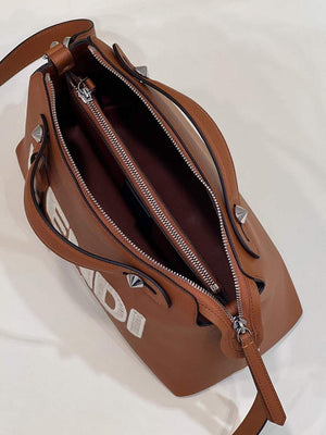 Fendi 8BL146 By The Way Medium Brown leather Boston Bag - Default Title - View 2