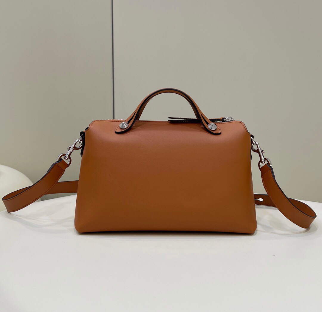 Fendi 8BL146 By The Way Medium Brown leather Boston Bag - Default Title - View 3