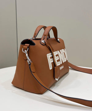 Fendi 8BL146 By The Way Medium Brown leather Boston Bag - Default Title - View 4
