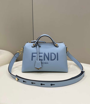 Fendi 8BL146 By The Way Medium Ligth Blue leather Boston bag - Default Title - View 1