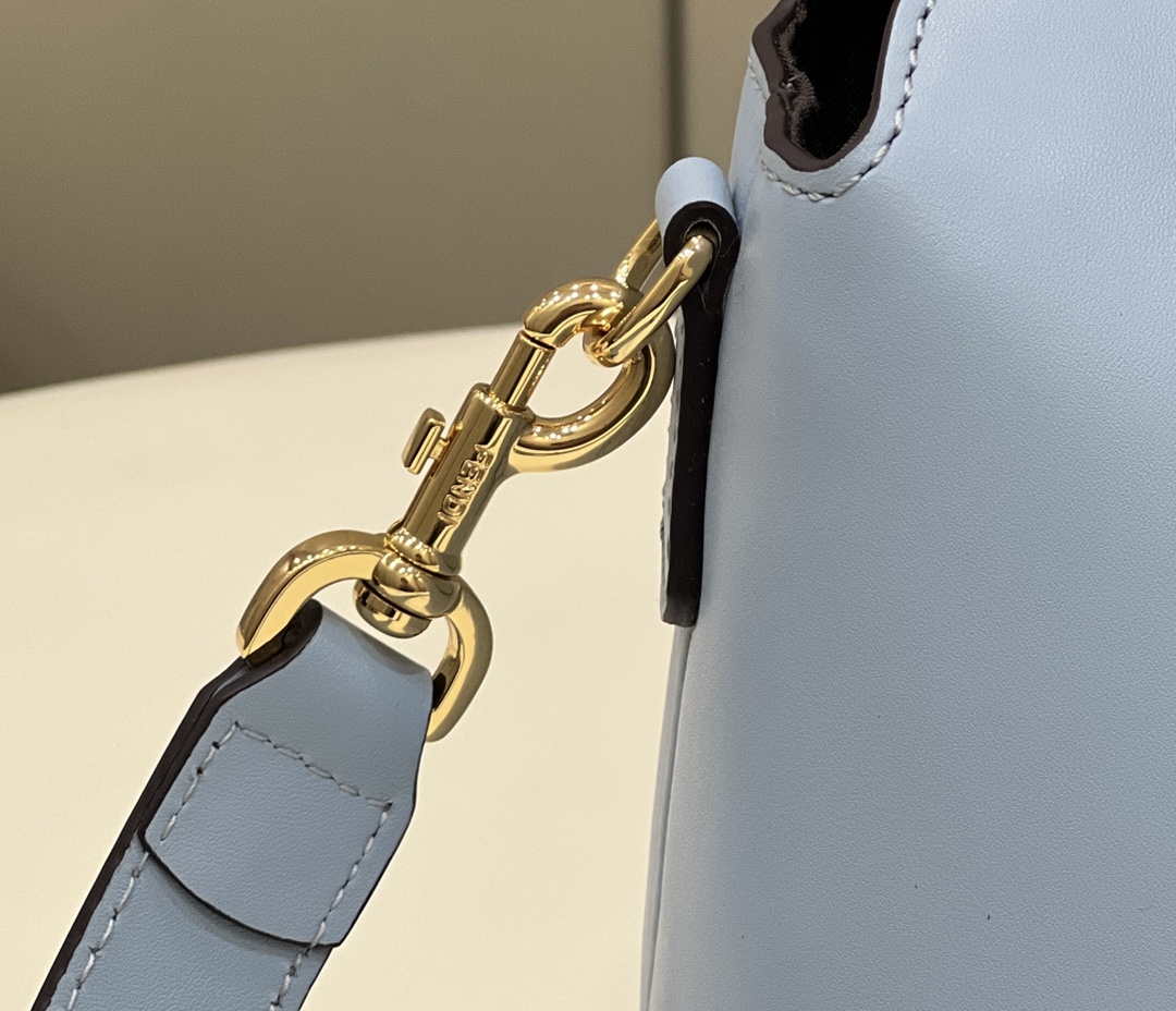 Fendi 8BL146 By The Way Medium Ligth Blue leather Boston bag - Default Title - View 4