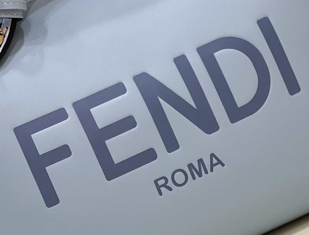 Fendi 8BL146 By The Way Medium Ligth Blue leather Boston bag - Default Title - View 6
