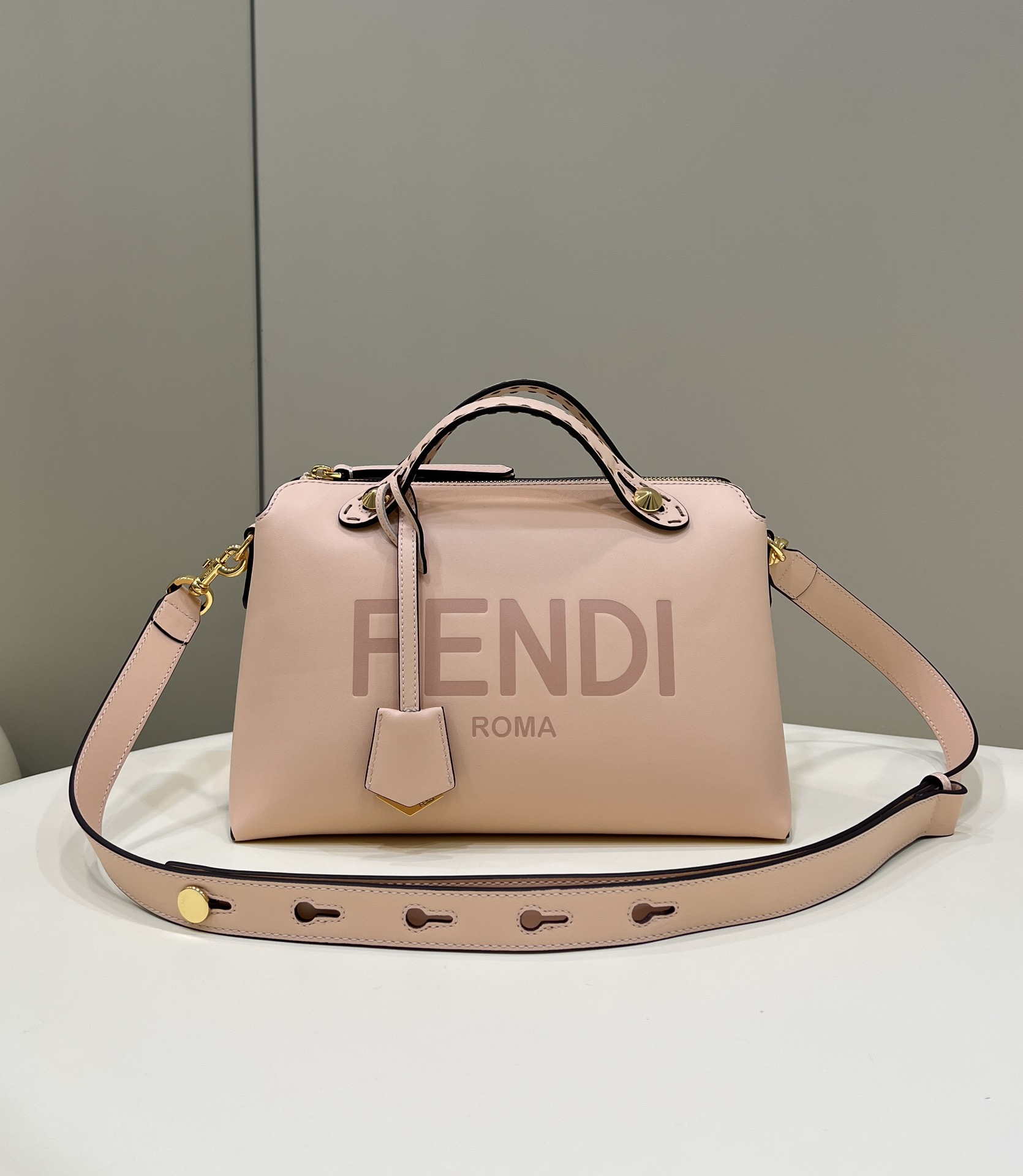 Fendi 8BL146 By The Way Medium Pink leather Boston bag