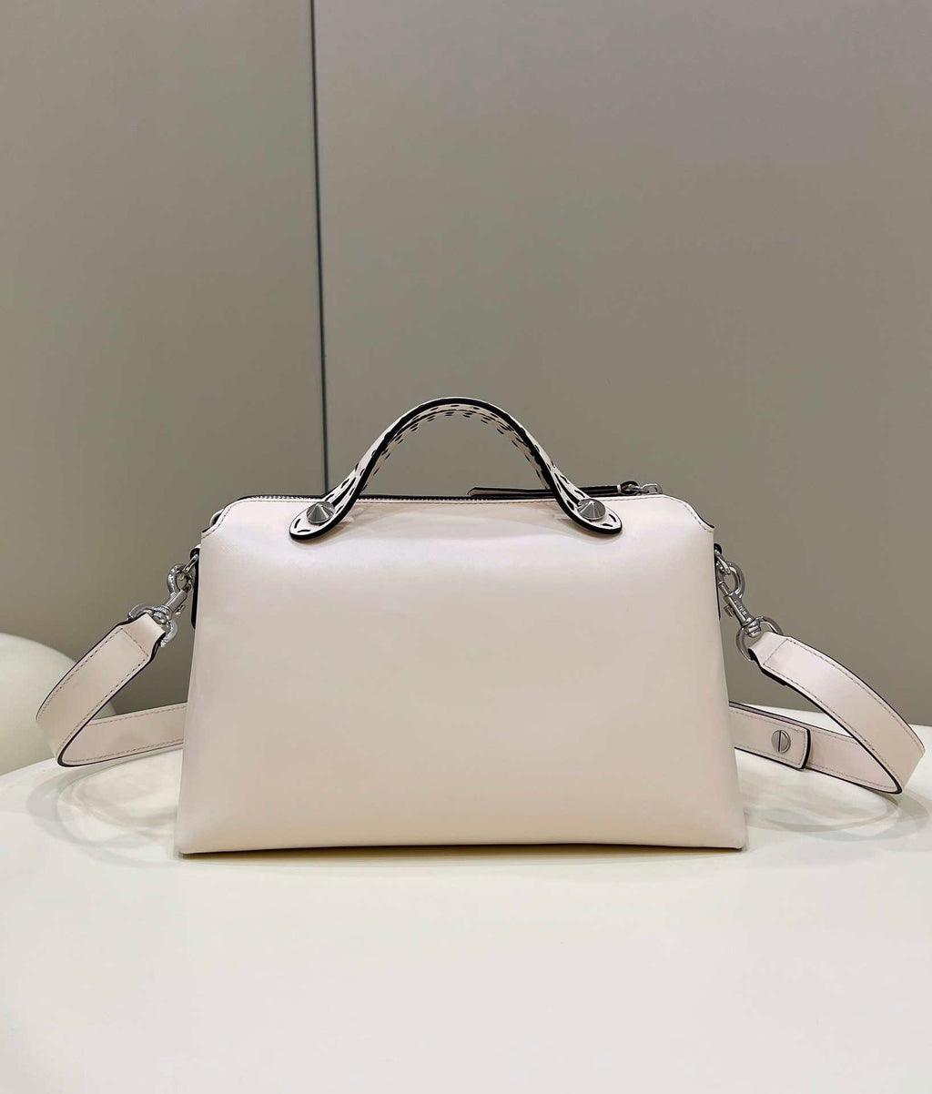 Fendi 8BL146 By The Way Medium White leather Boston bag