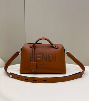Fendi 8BL146 By The Way Medium Brown leather Boston bag - Default Title - View 1