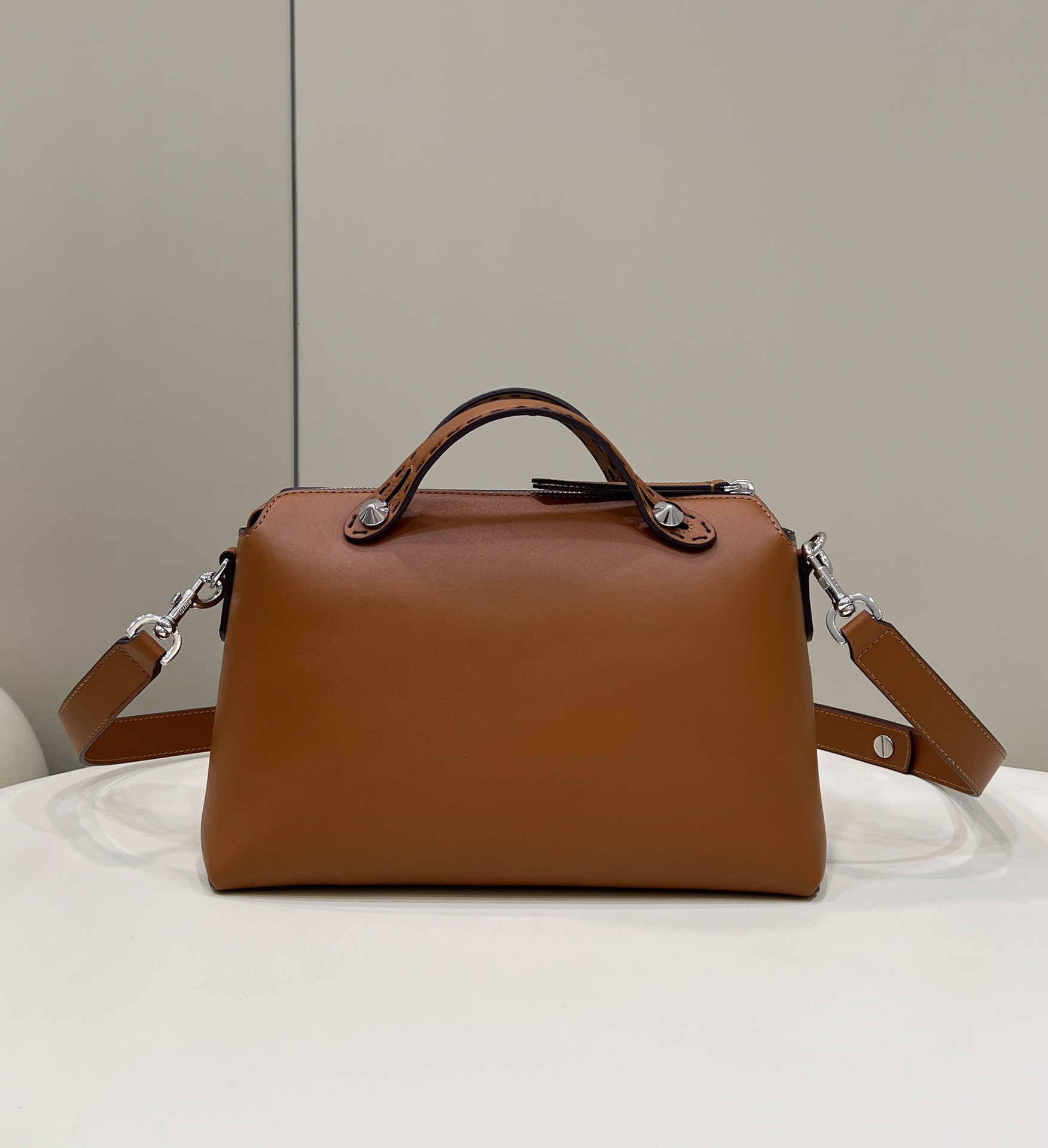 Fendi 8BL146 By The Way Medium Brown leather Boston bag