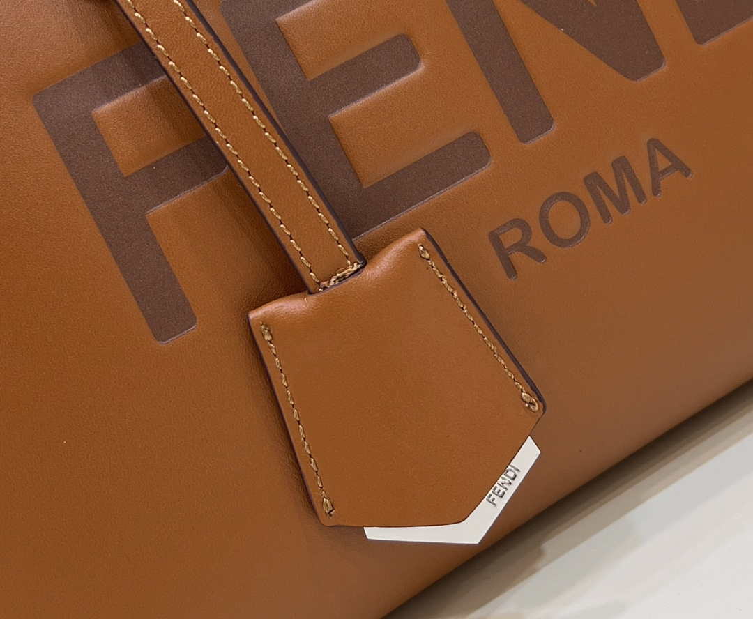 Fendi 8BL146 By The Way Medium Brown leather Boston bag - Default Title - View 5