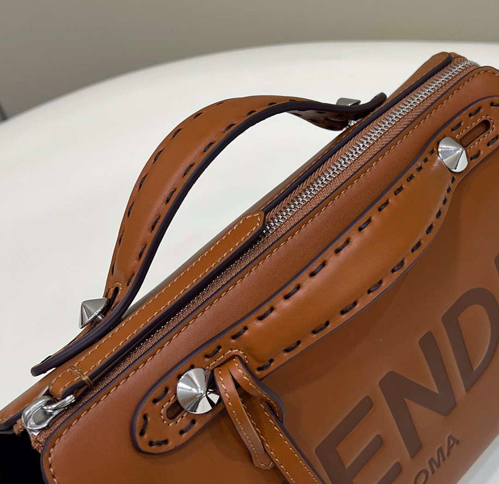 Fendi 8BL146 By The Way Medium Brown leather Boston bag