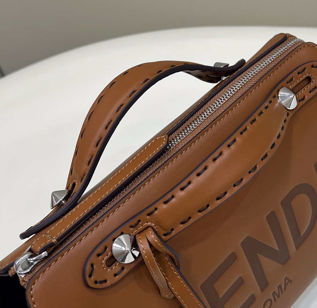 Fendi 8BL146 By The Way Medium Brown leather Boston bag - Default Title - View 6