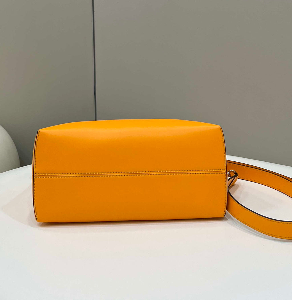 Fendi 8BL146 By The Way Medium Orange leather Boston bag