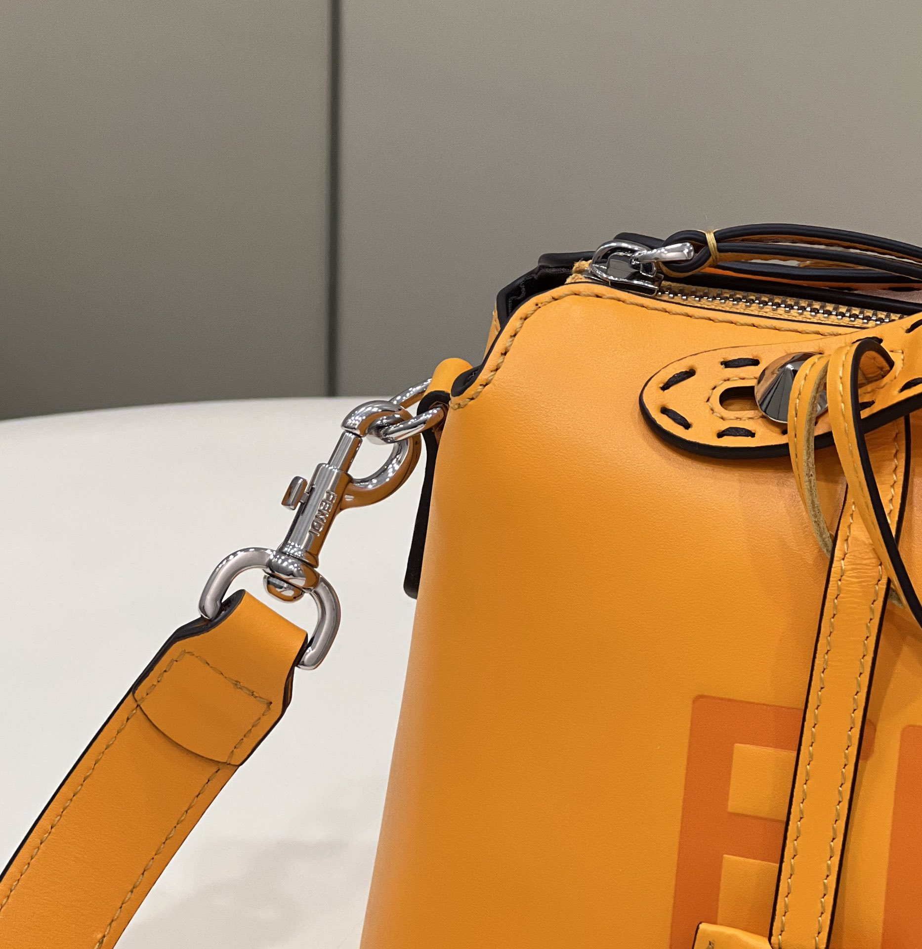 Fendi 8BL146 By The Way Medium Orange leather Boston bag - Default Title - View 5