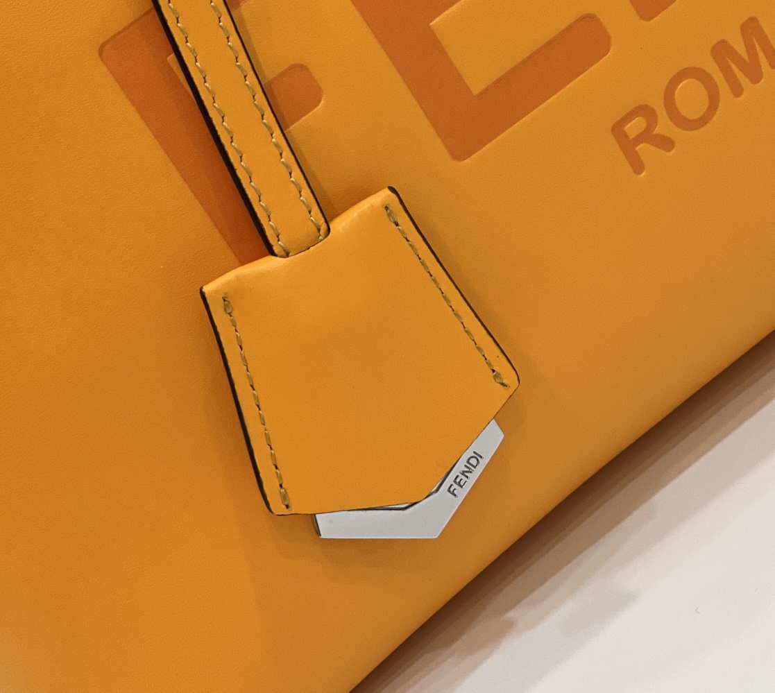 Fendi 8BL146 By The Way Medium Orange leather Boston bag - Default Title - View 6