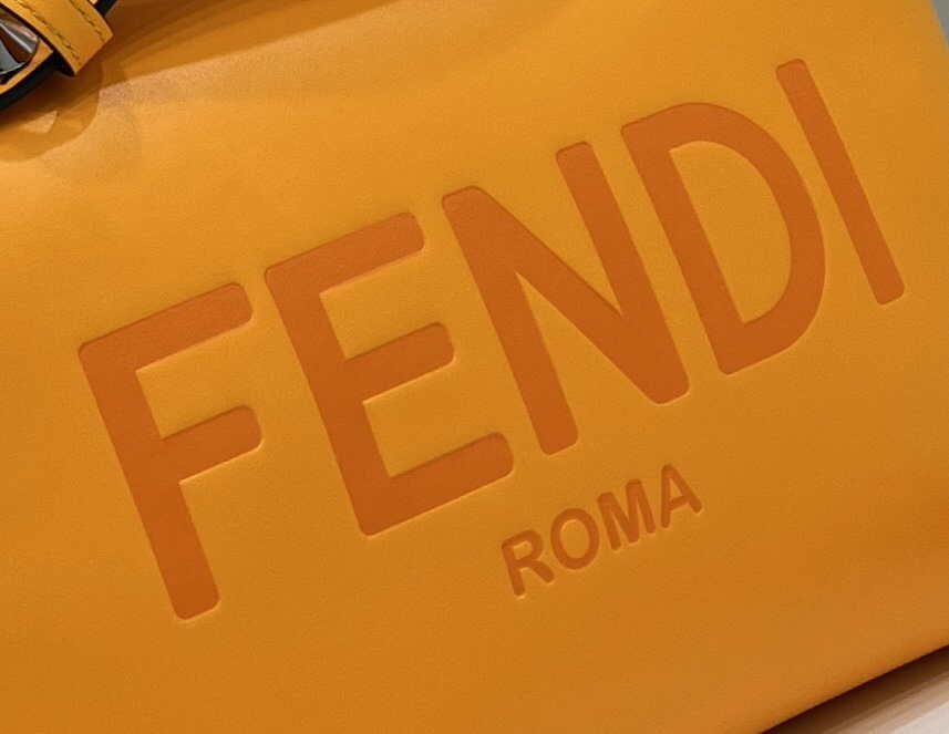 Fendi 8BL146 By The Way Medium Orange leather Boston bag - Default Title - View 7