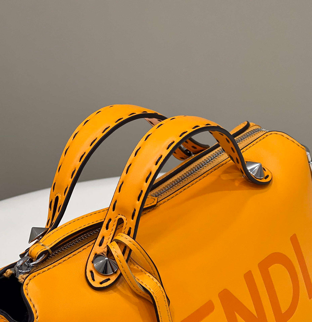 Fendi 8BL146 By The Way Medium Orange leather Boston bag