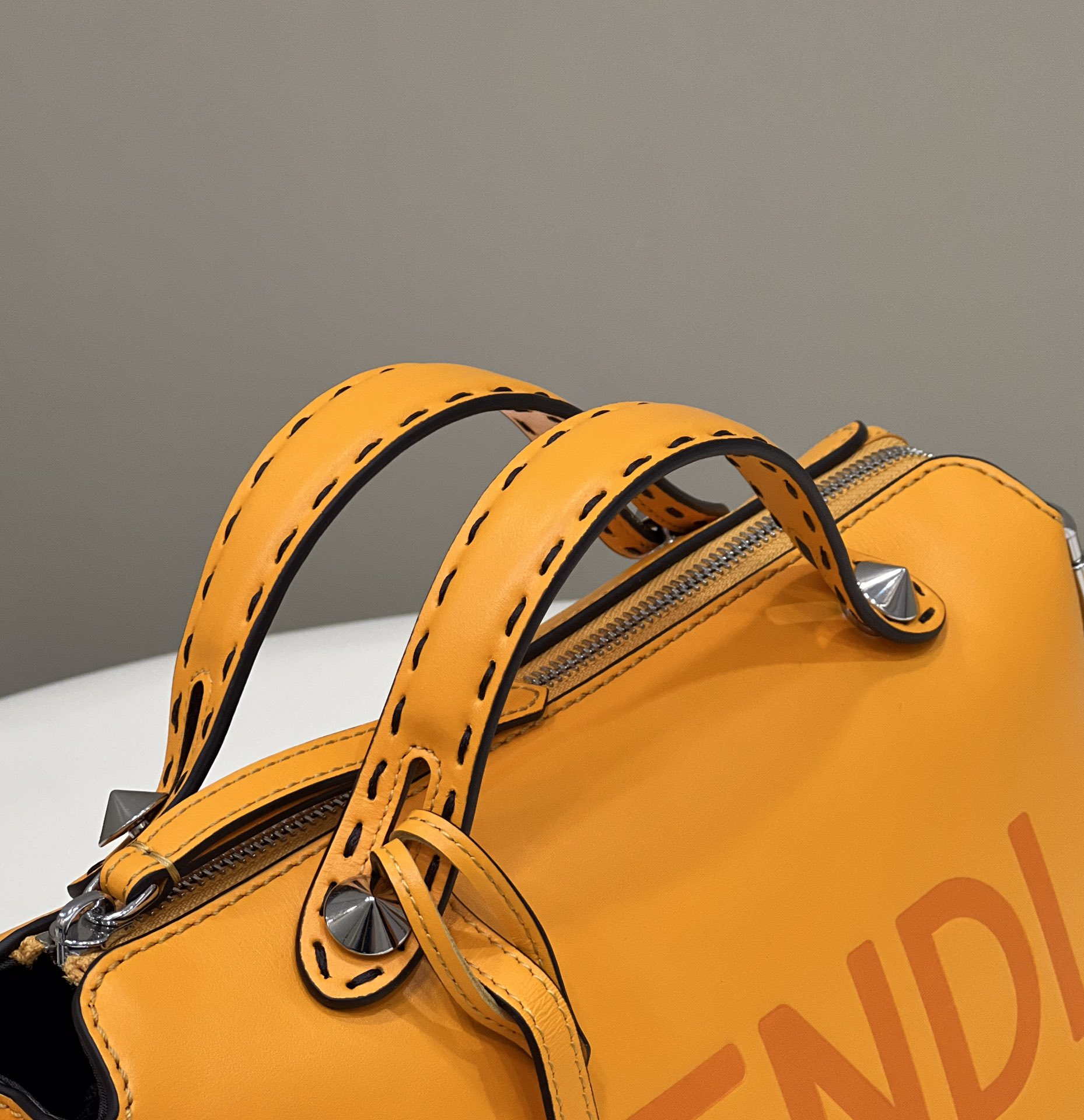 Fendi 8BL146 By The Way Medium Orange leather Boston bag - Default Title - View 8