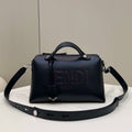 Fendi 8BL146 By The Way Medium Black leather Boston bag - Default Title - View 1