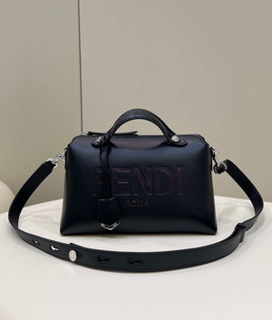 Fendi 8BL146 By The Way Medium Black leather Boston bag - Default Title - View 1