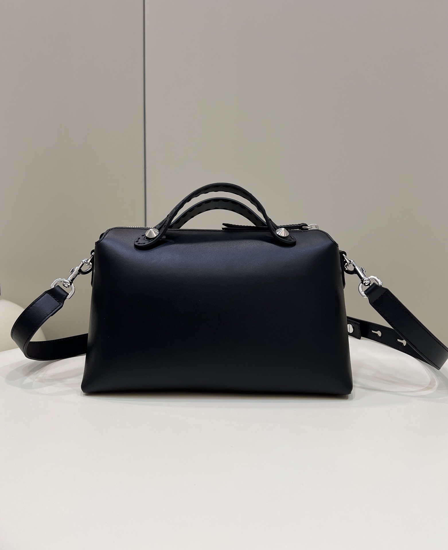 Fendi 8BL146 By The Way Medium Black leather Boston bag