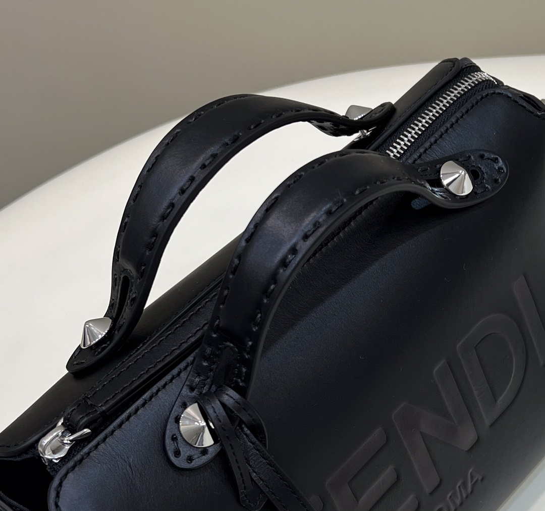 Fendi 8BL146 By The Way Medium Black leather Boston bag - Default Title - View 6